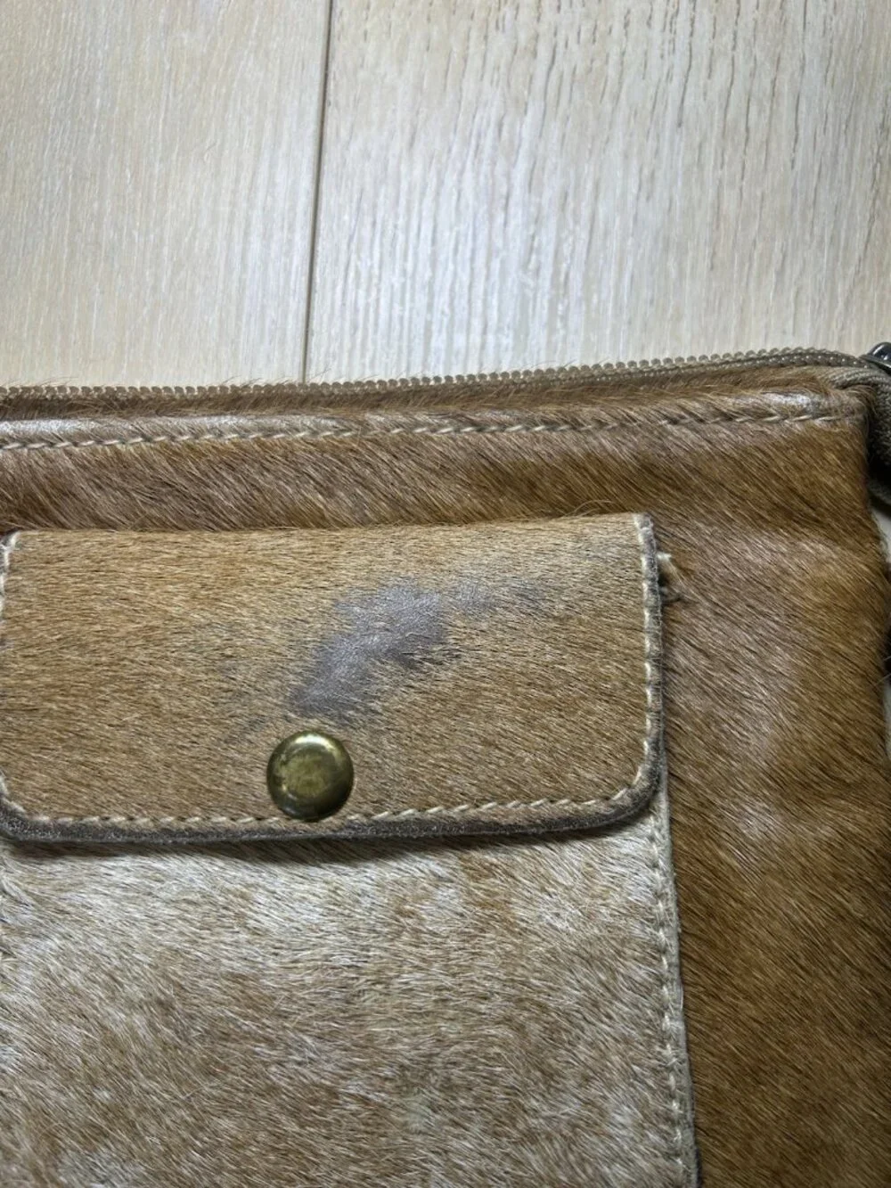 Myra Bag Crossbody Bag Womens Small Brown Cow Print Hair On Leather Western